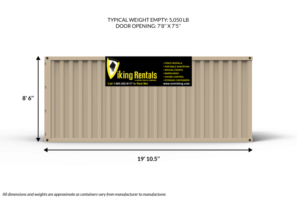20' Storage Containers Viking Rental
